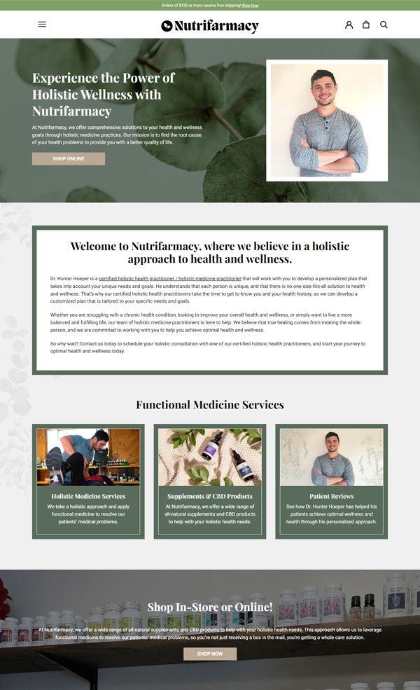 nutrifarmacy home page