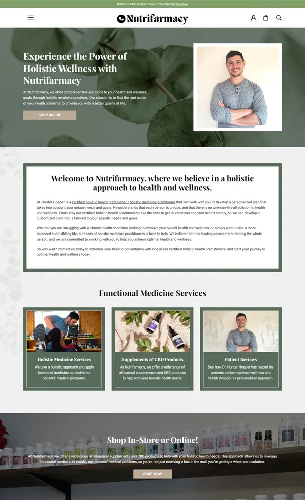 nutrifarmacy home page