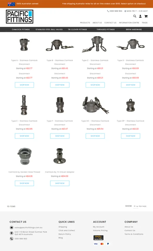 Camlock Fittings Web Development Case Study